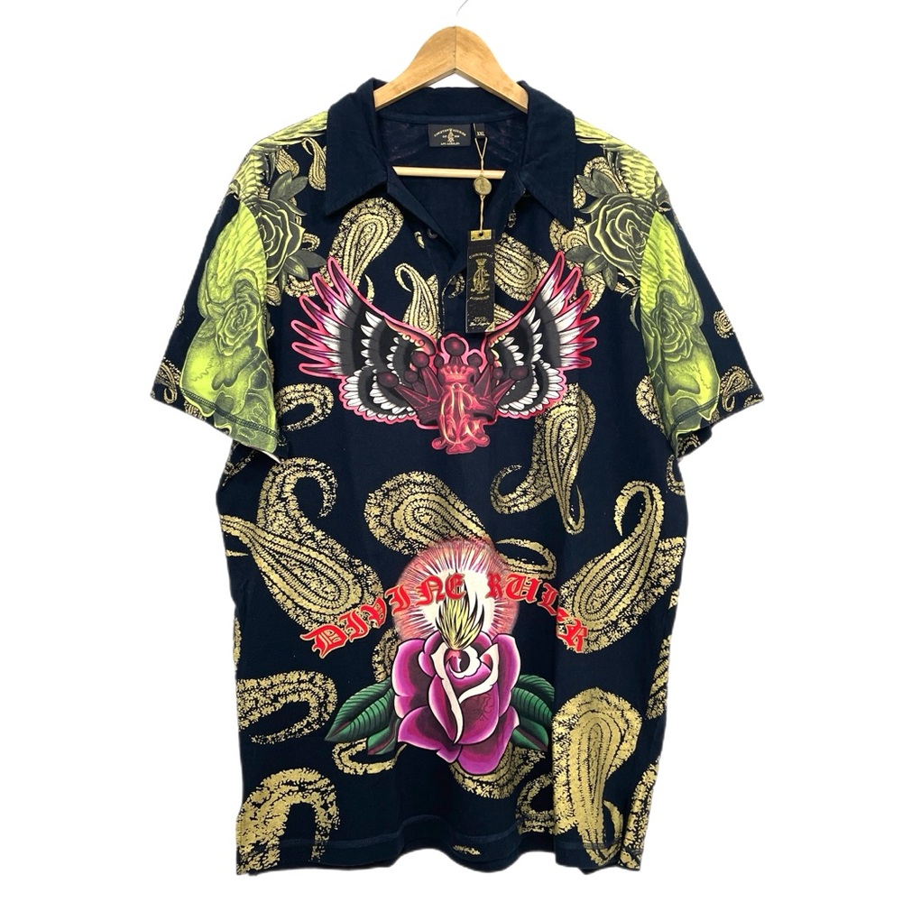Christian Audigier Divine Ruler Polo Shirt XXL